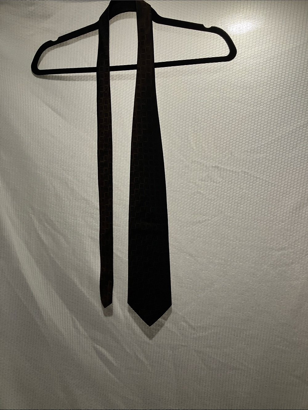 Men's Solid Dark Brown Textured Tie